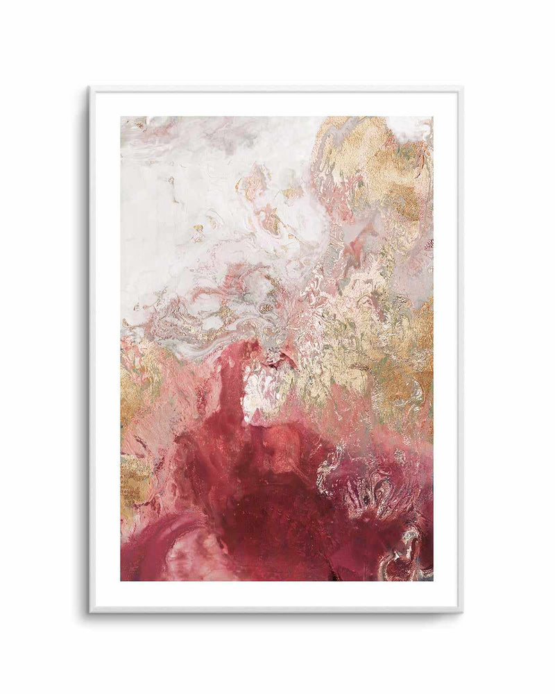 Ocean Splash Crimson II Art Print