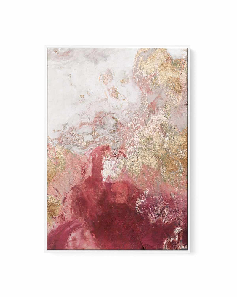 Ocean Splash Crimson II | Framed Canvas Art Print