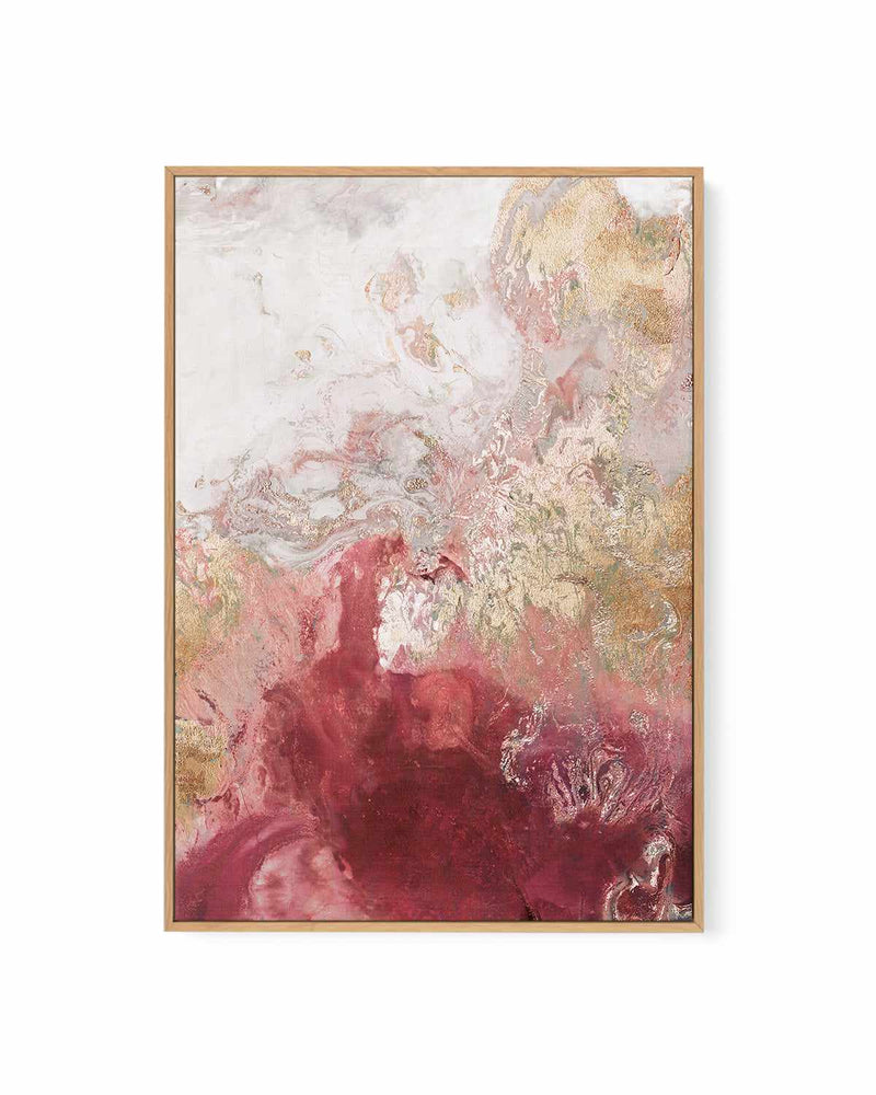 Ocean Splash Crimson II | Framed Canvas Art Print