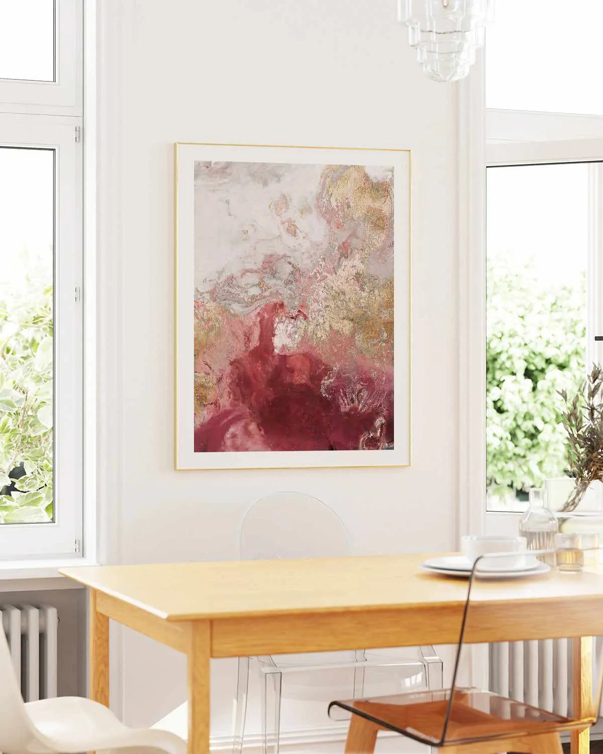 Ocean Splash Crimson II Art Print from Olive et Oriel where you can shop wallpaper and artworks online