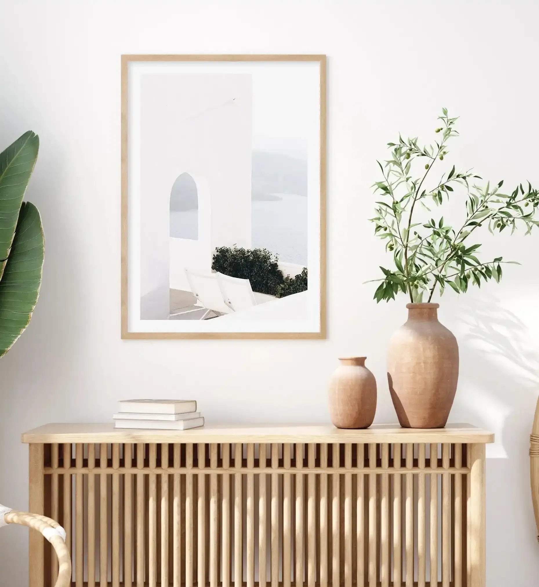 Ocean View II | Santorini Art Print-Shop Greece Wall Art Prints Online with Olive et Oriel - Our collection of Greek Islands art prints offer unique wall art including blue domes of Santorini in Oia, mediterranean sea prints and incredible posters from Milos and other Greece landscape photography - this collection will add mediterranean blue to your home, perfect for updating the walls in coastal, beach house style. There is Greece art on canvas and extra large wall art with fast, free shipping 