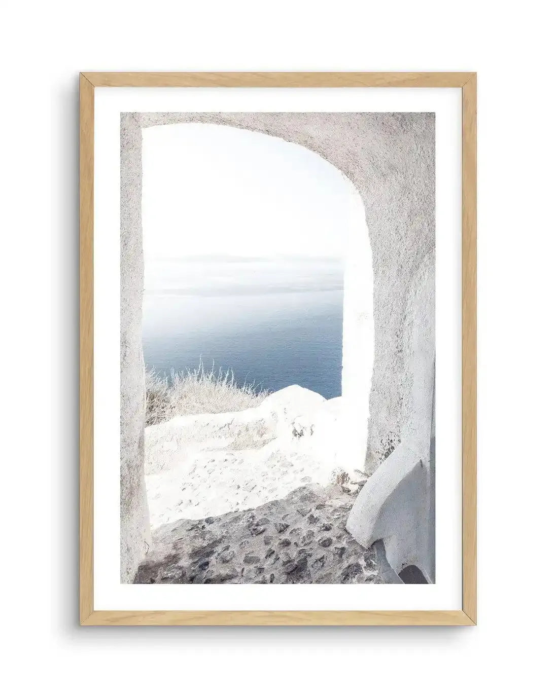 Ocean View | Santorini Art Print-Shop Greece Wall Art Prints Online with Olive et Oriel - Our collection of Greek Islands art prints offer unique wall art including blue domes of Santorini in Oia, mediterranean sea prints and incredible posters from Milos and other Greece landscape photography - this collection will add mediterranean blue to your home, perfect for updating the walls in coastal, beach house style. There is Greece art on canvas and extra large wall art with fast, free shipping acr