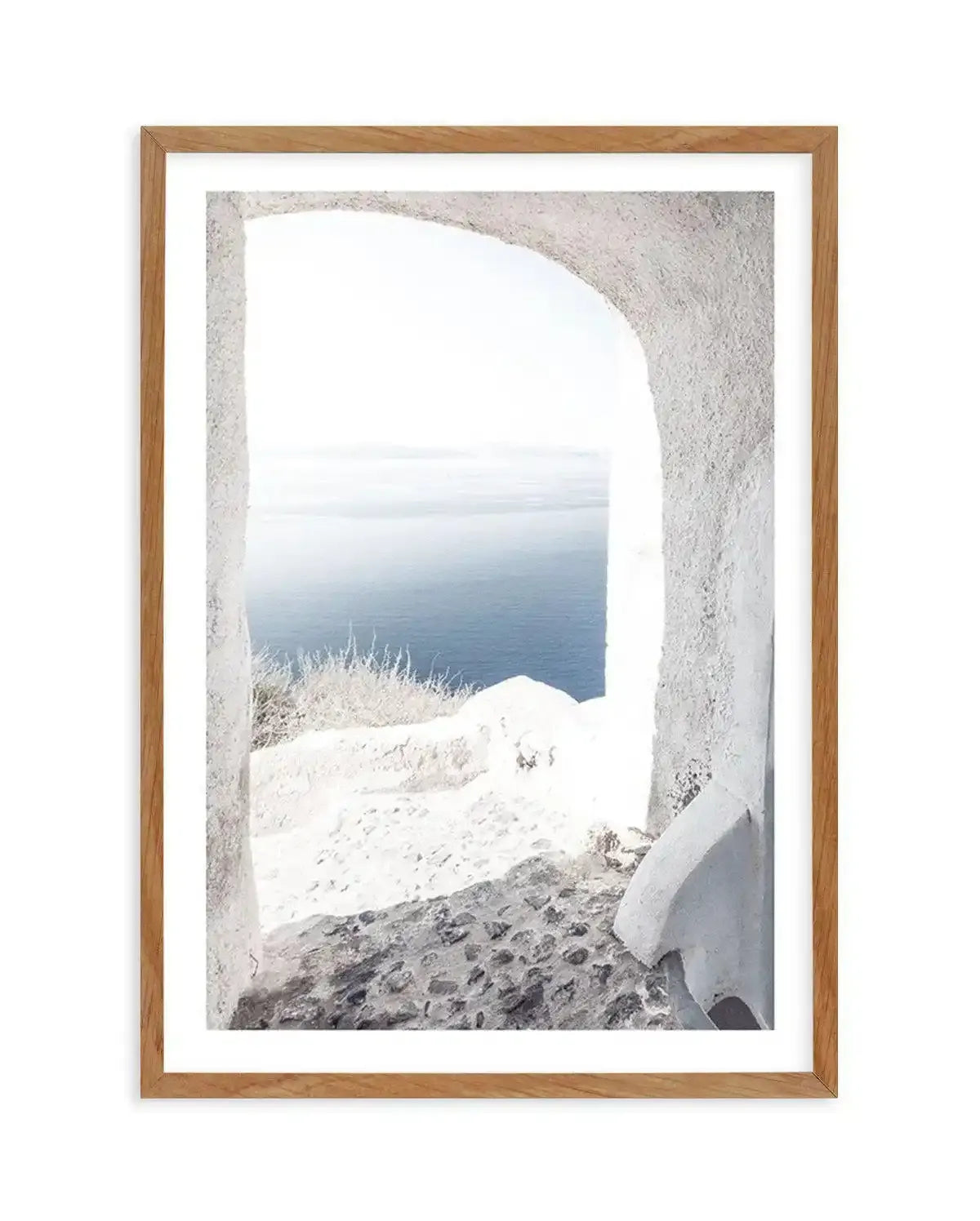 Ocean View | Santorini Art Print-Shop Greece Wall Art Prints Online with Olive et Oriel - Our collection of Greek Islands art prints offer unique wall art including blue domes of Santorini in Oia, mediterranean sea prints and incredible posters from Milos and other Greece landscape photography - this collection will add mediterranean blue to your home, perfect for updating the walls in coastal, beach house style. There is Greece art on canvas and extra large wall art with fast, free shipping acr
