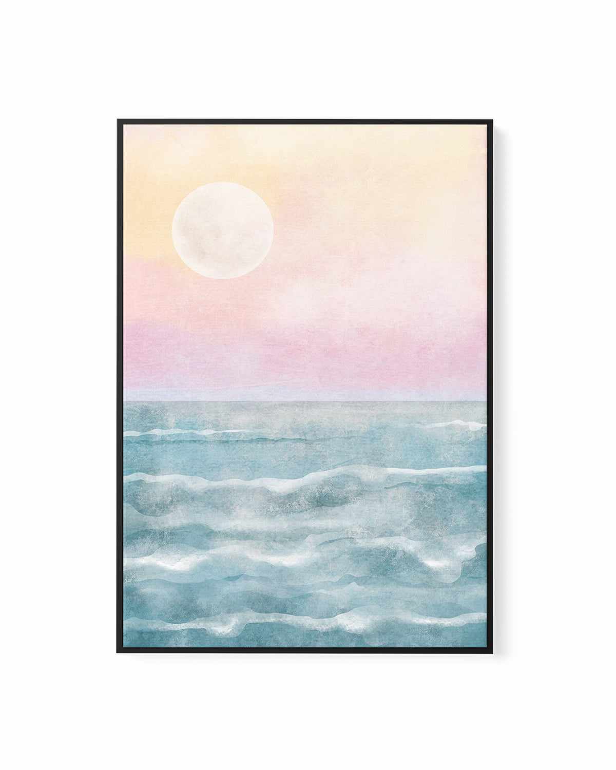 Ocean Moonlight | Framed Canvas Art Print