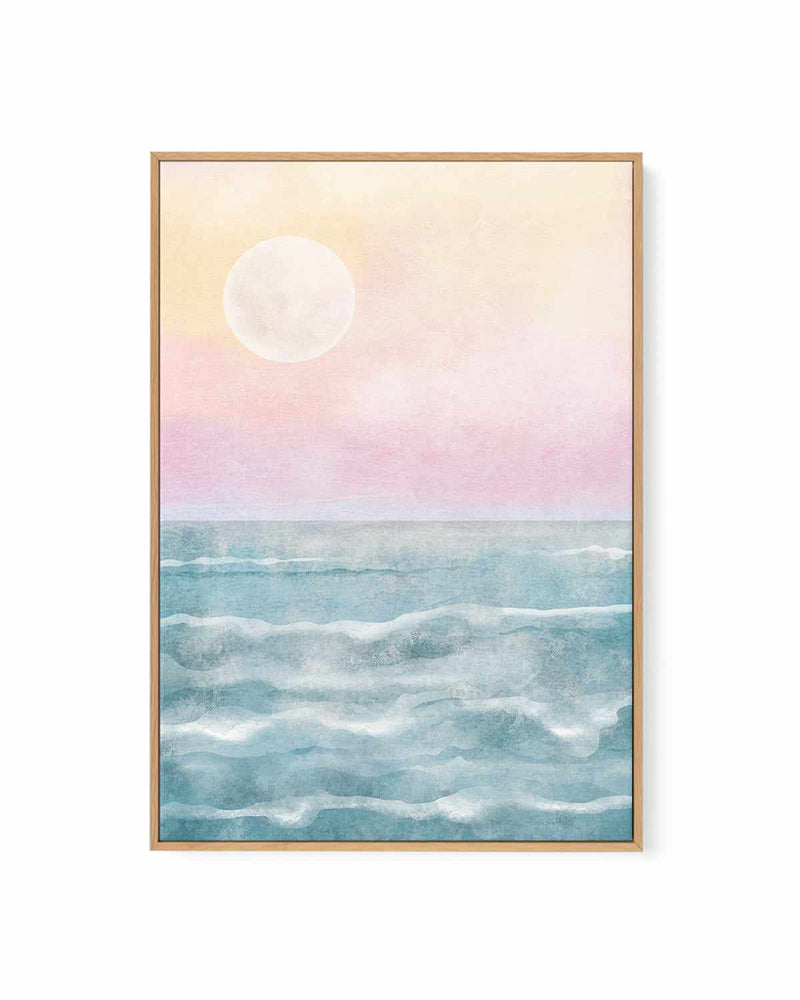 Ocean Moonlight | Framed Canvas Art Print