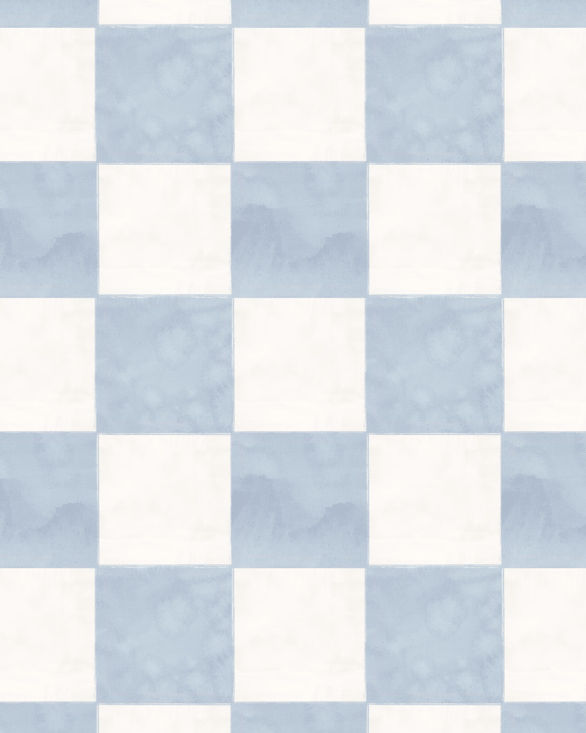 Ocean Check in Blue Commercial Vinyl Wallpaper