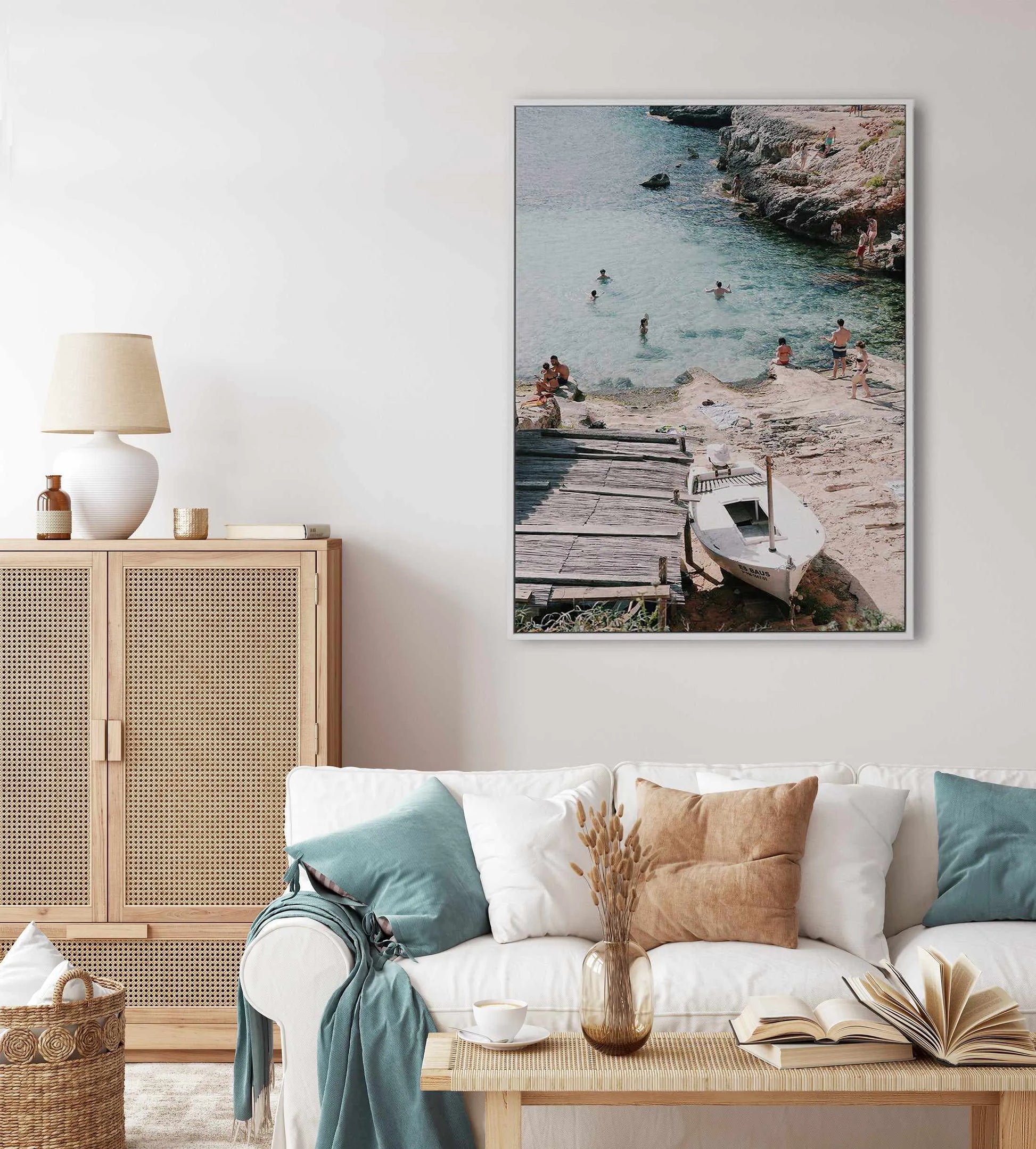 Ocean Dips by Renee Rae | Framed Canvas Art Print from Olive et Oriel where you can shop wallpaper and artworks online