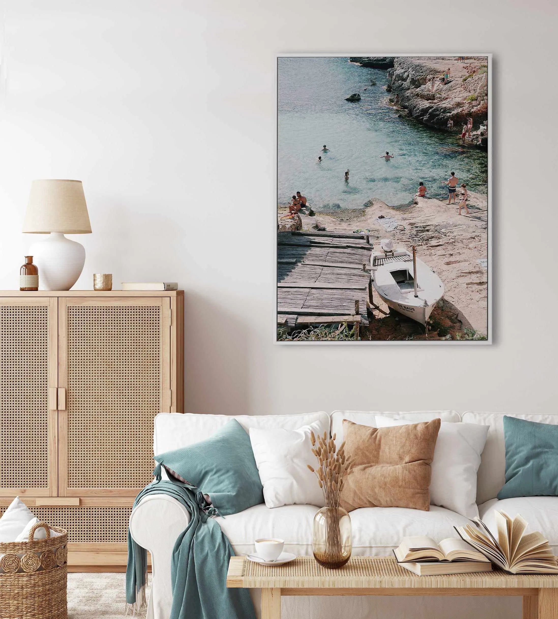 Ocean Dips by Renee Rae | Framed Canvas Art Print from Olive et Oriel where you can shop wallpaper and artworks online