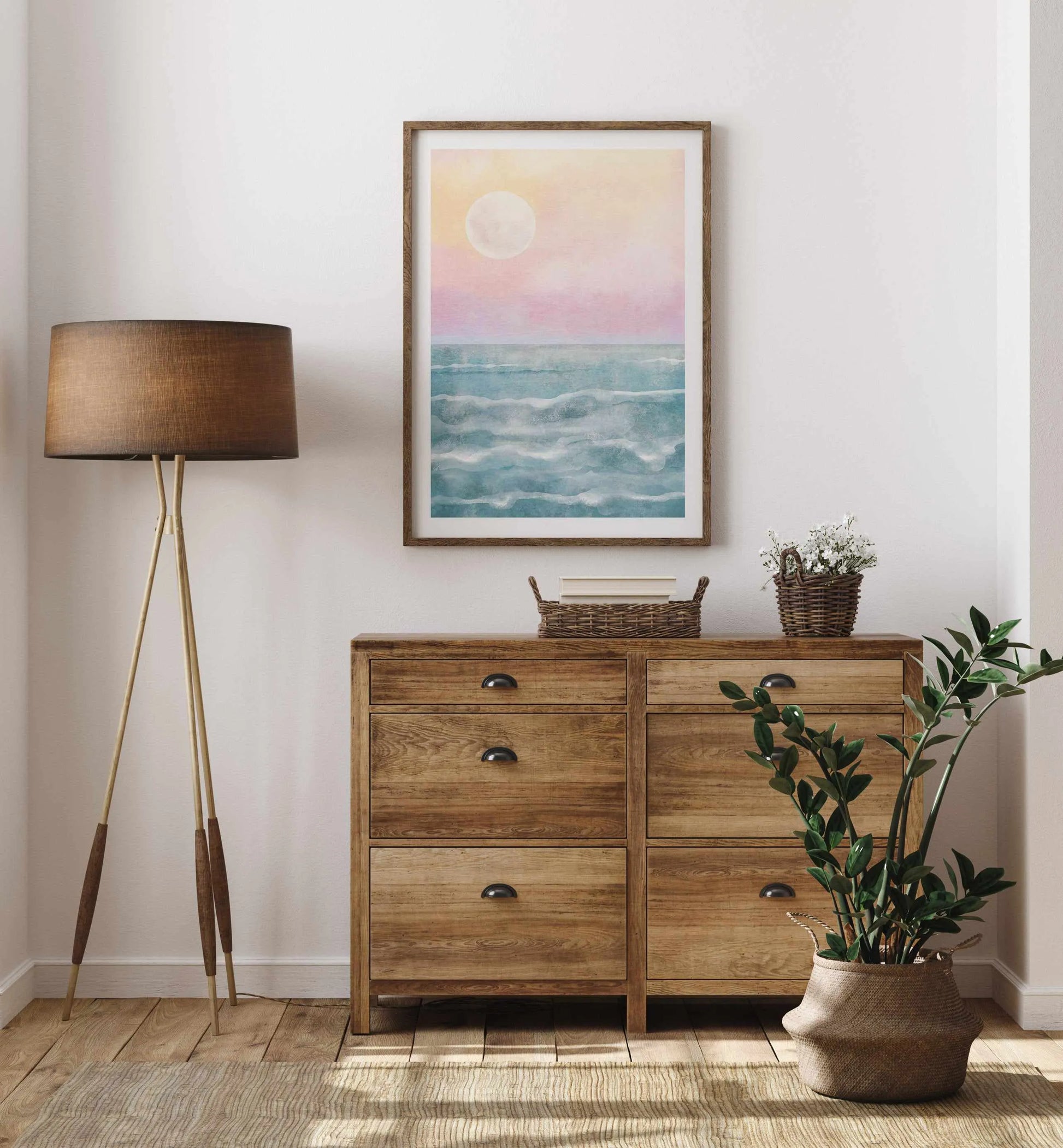 Ocean Moonlight Art Print from Olive et Oriel where you can shop wallpaper and artworks online
