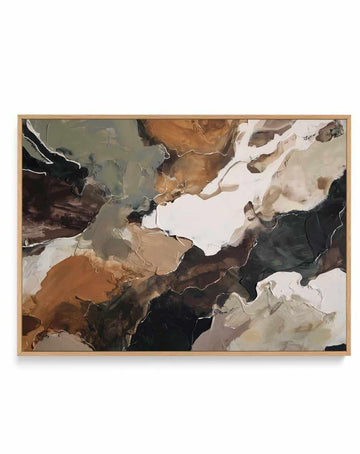Ochre Ridge I Framed Canvas Art Print — framed canvas wall art Australia oak frame