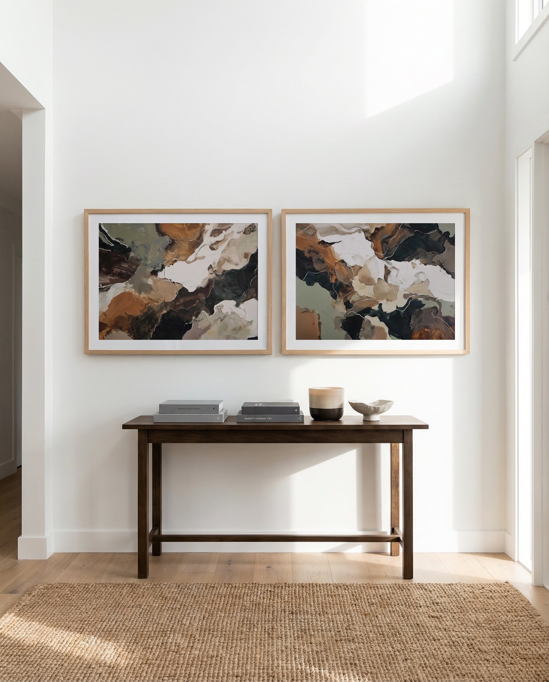 Ochre Ridge I & II Art Print Set of 2 | Matching Wall Art