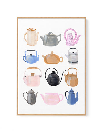 Official Teapots by Laura Page | Framed Canvas Wall Art