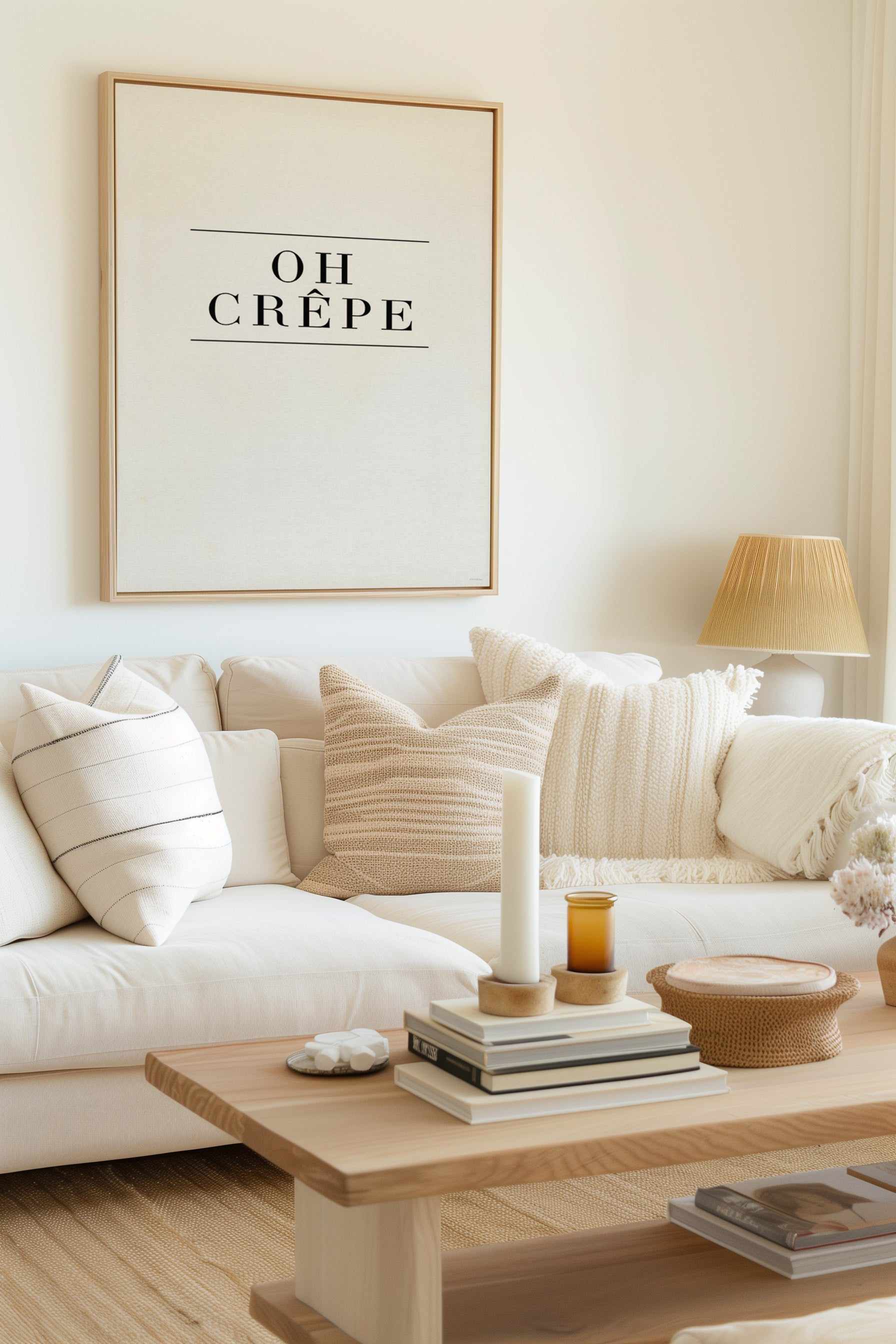 Oh Crepe | Framed Canvas Art Print