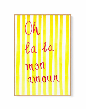 Oh La La | Framed Canvas Art Print from Olive et Oriel where you can shop wallpaper and artworks online