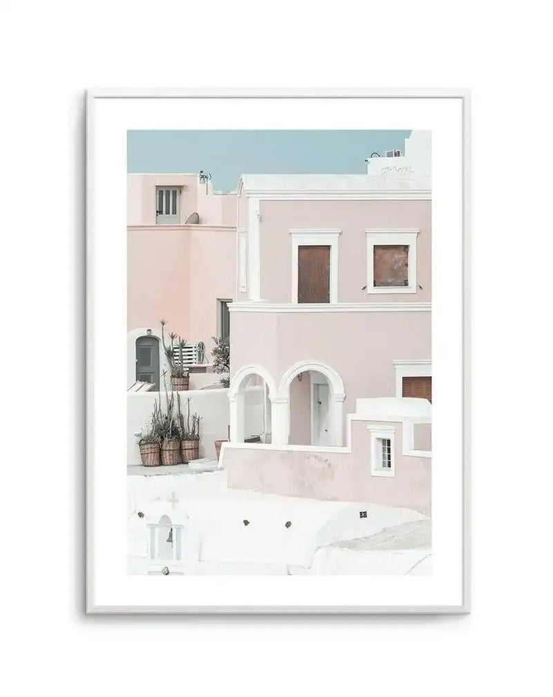 Oia House I | Santorini Art Print-Shop Greece Wall Art Prints Online with Olive et Oriel - Our collection of Greek Islands art prints offer unique wall art including blue domes of Santorini in Oia, mediterranean sea prints and incredible posters from Milos and other Greece landscape photography - this collection will add mediterranean blue to your home, perfect for updating the walls in coastal, beach house style. There is Greece art on canvas and extra large wall art with fast, free shipping ac