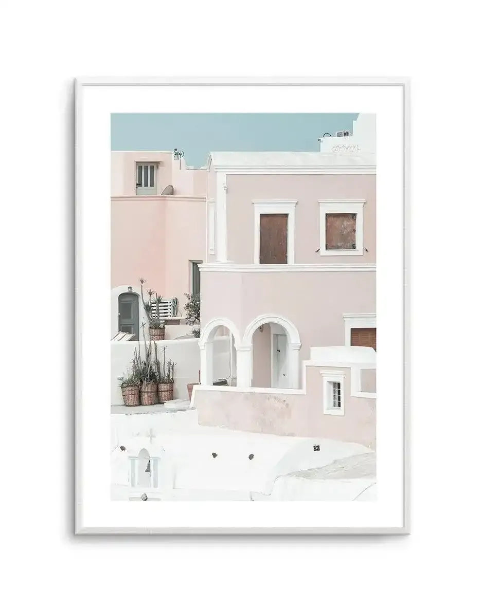 Oia House I | Santorini Art Print-Shop Greece Wall Art Prints Online with Olive et Oriel - Our collection of Greek Islands art prints offer unique wall art including blue domes of Santorini in Oia, mediterranean sea prints and incredible posters from Milos and other Greece landscape photography - this collection will add mediterranean blue to your home, perfect for updating the walls in coastal, beach house style. There is Greece art on canvas and extra large wall art with fast, free shipping ac