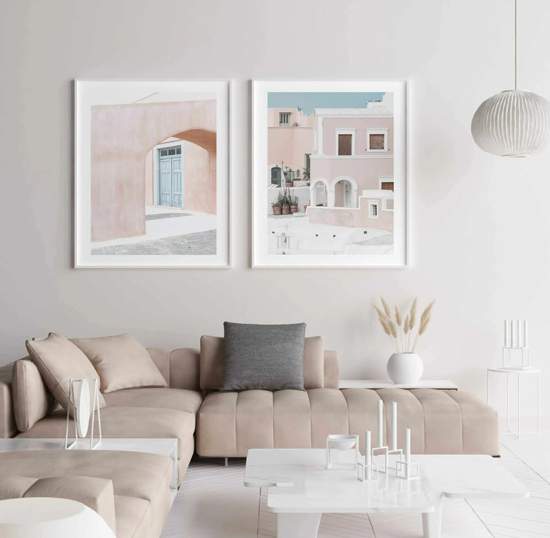 Oia House I | Santorini Art Print-Shop Greece Wall Art Prints Online with Olive et Oriel - Our collection of Greek Islands art prints offer unique wall art including blue domes of Santorini in Oia, mediterranean sea prints and incredible posters from Milos and other Greece landscape photography - this collection will add mediterranean blue to your home, perfect for updating the walls in coastal, beach house style. There is Greece art on canvas and extra large wall art with fast, free shipping ac