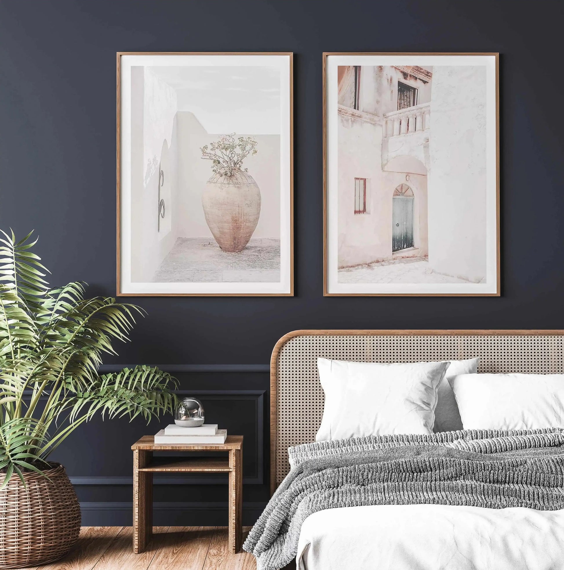 Old Villa | Greece Art Print-Shop Greece Wall Art Prints Online with Olive et Oriel - Our collection of Greek Islands art prints offer unique wall art including blue domes of Santorini in Oia, mediterranean sea prints and incredible posters from Milos and other Greece landscape photography - this collection will add mediterranean blue to your home, perfect for updating the walls in coastal, beach house style. There is Greece art on canvas and extra large wall art with fast, free shipping across 