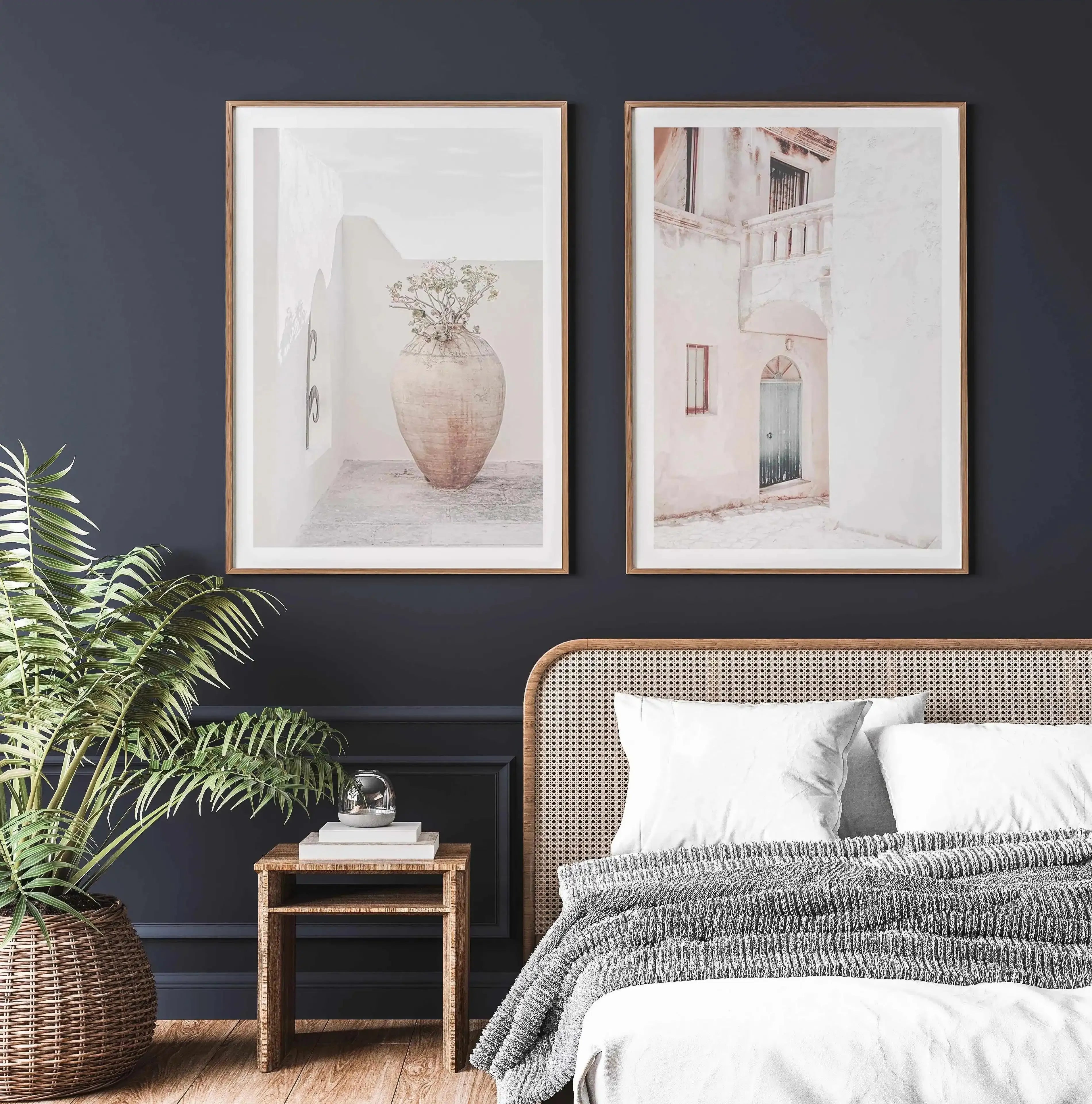 Old Villa | Greece Art Print-Shop Greece Wall Art Prints Online with Olive et Oriel - Our collection of Greek Islands art prints offer unique wall art including blue domes of Santorini in Oia, mediterranean sea prints and incredible posters from Milos and other Greece landscape photography - this collection will add mediterranean blue to your home, perfect for updating the walls in coastal, beach house style. There is Greece art on canvas and extra large wall art with fast, free shipping across 