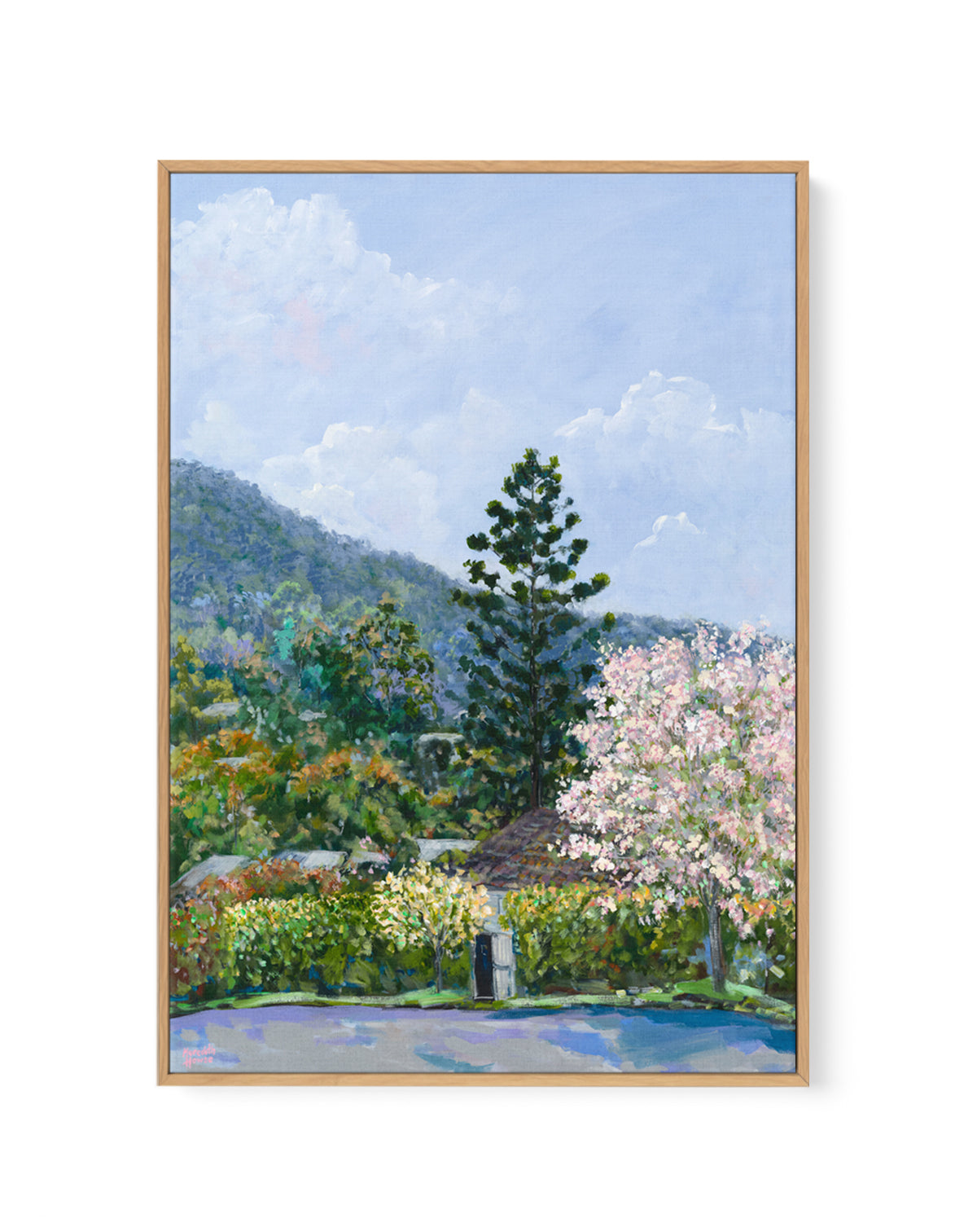 Oleander Drive Ashgrove by Meredith Howse | Framed Canvas Art Print