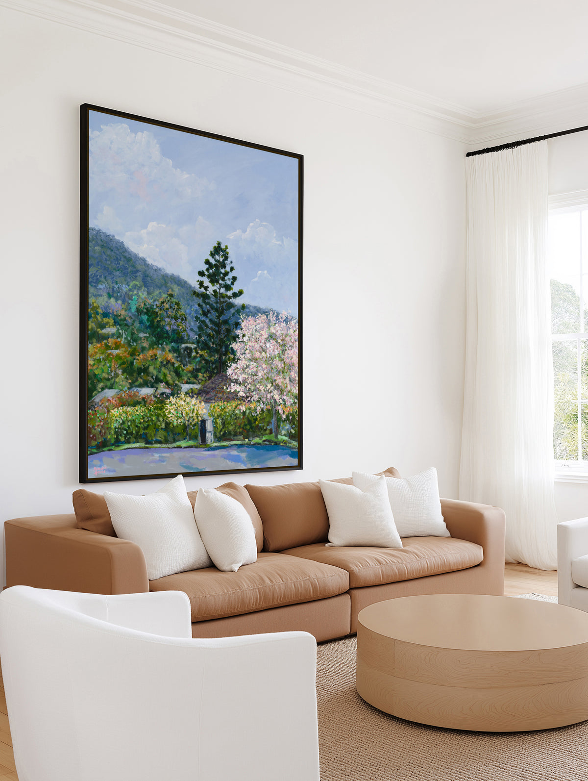 Oleander Drive Ashgrove by Meredith Howse | Framed Canvas Art Print