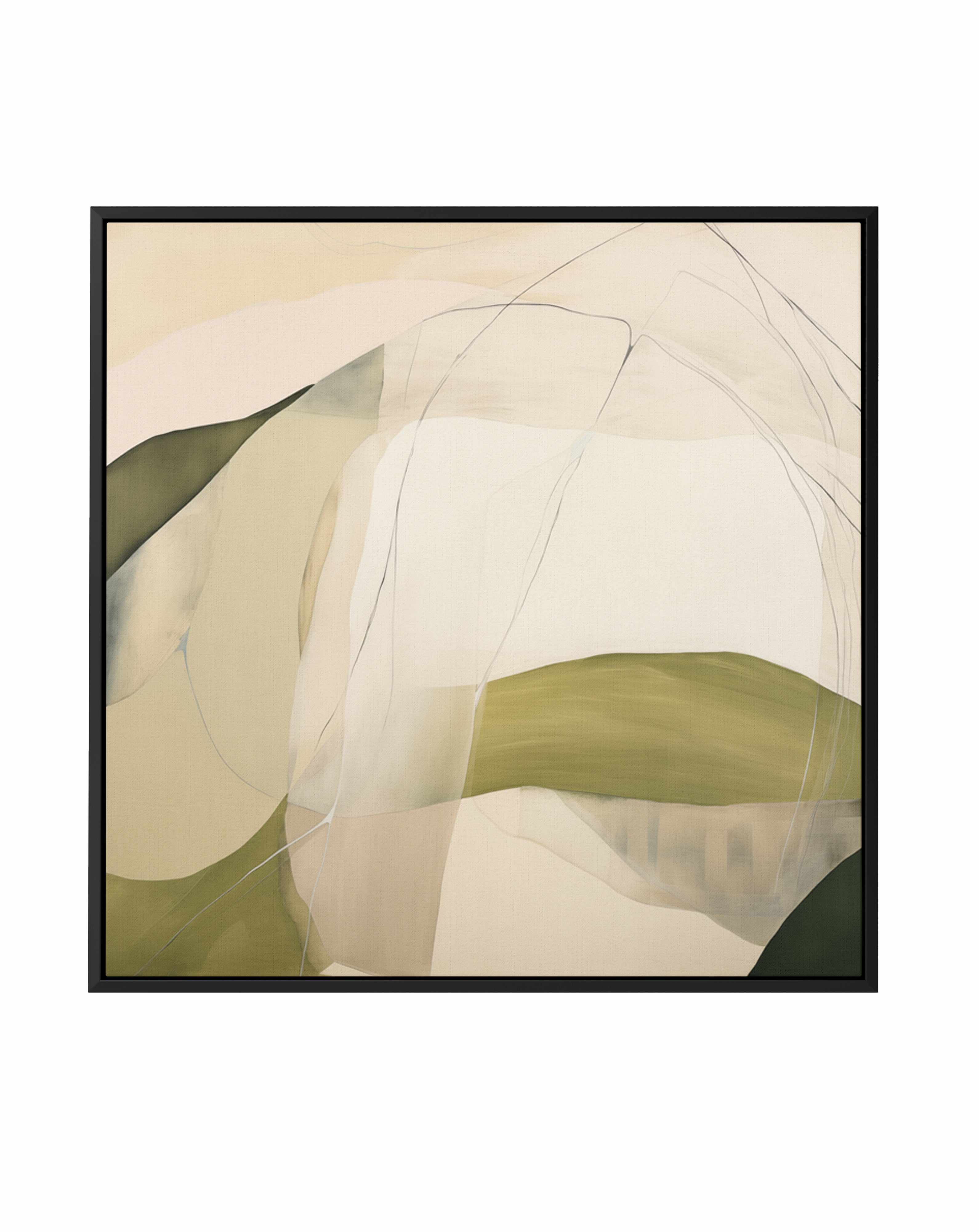 Olive Haze I | Framed Canvas Art Print