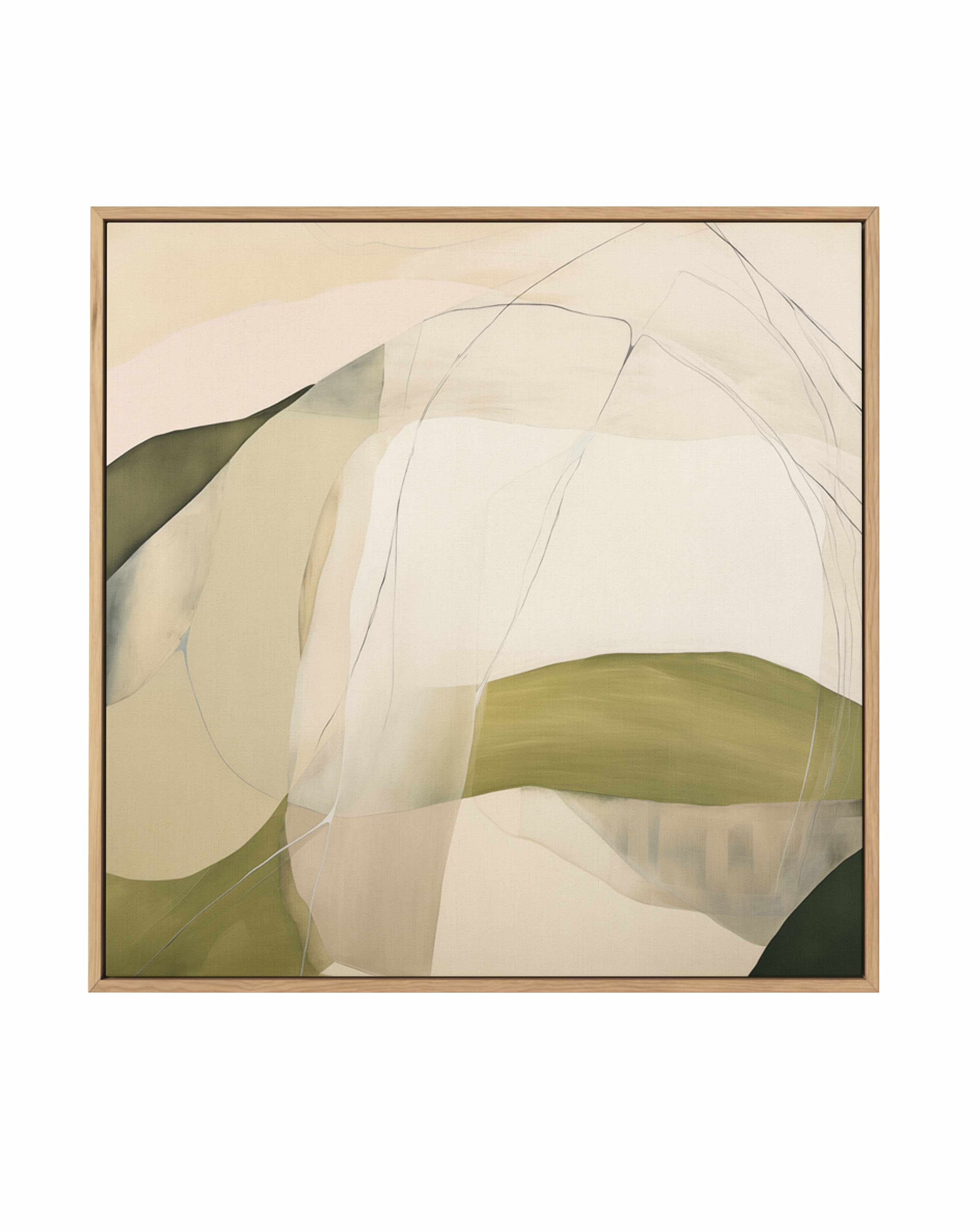 Olive Haze I | Framed Canvas Art Print