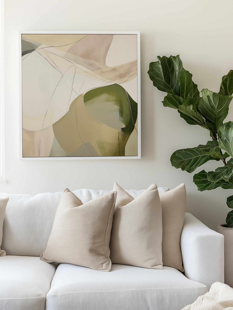 Olive Haze II | Framed Canvas Art Print from Olive et Oriel where you can shop wallpaper and artworks online