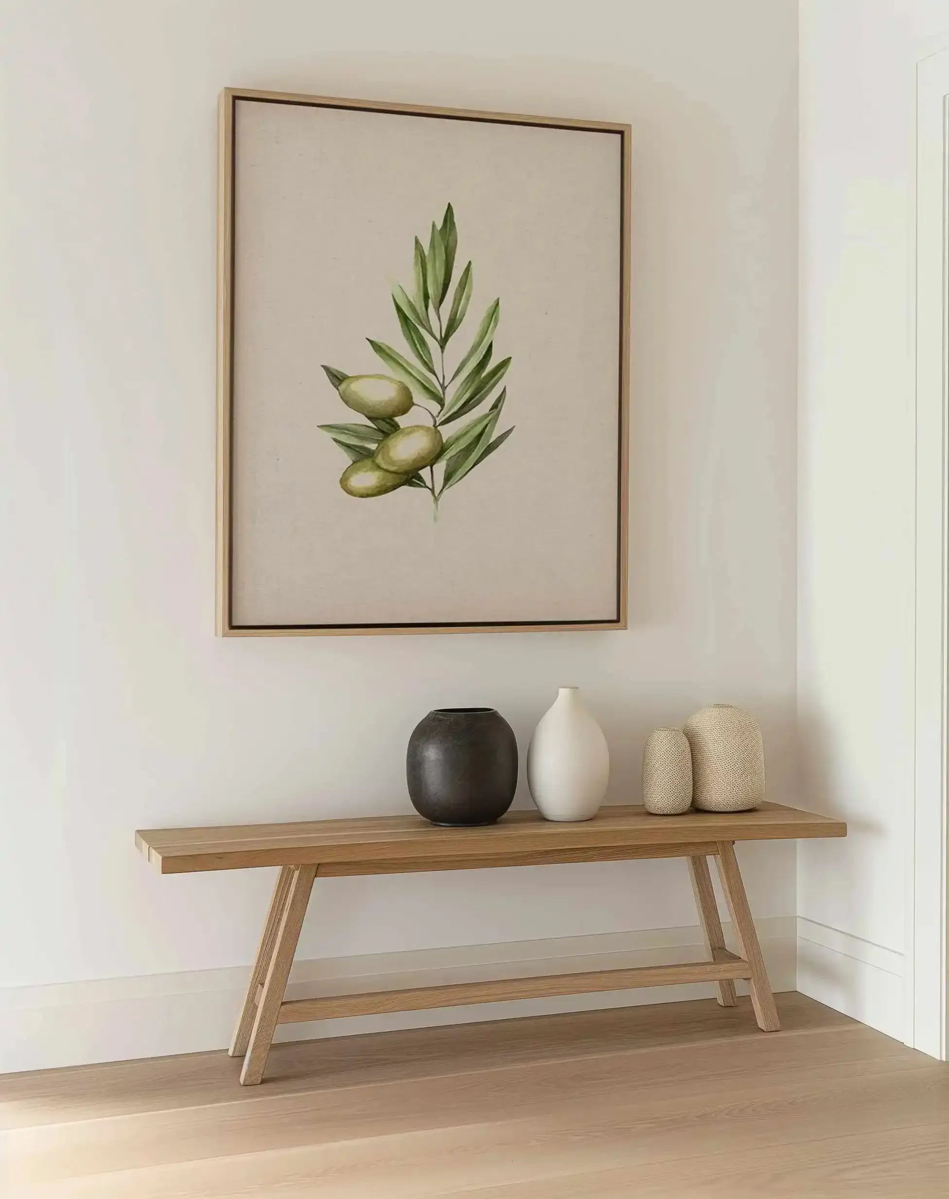 Olive I | Framed Canvas Art Print from Olive et Oriel where you can shop wallpaper and artworks online