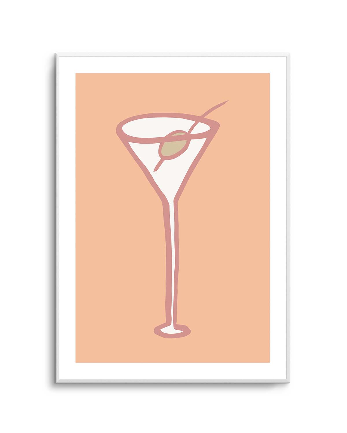 Olive In Glass Peach Fuzz Poster by Pictufy Studio | Art Print