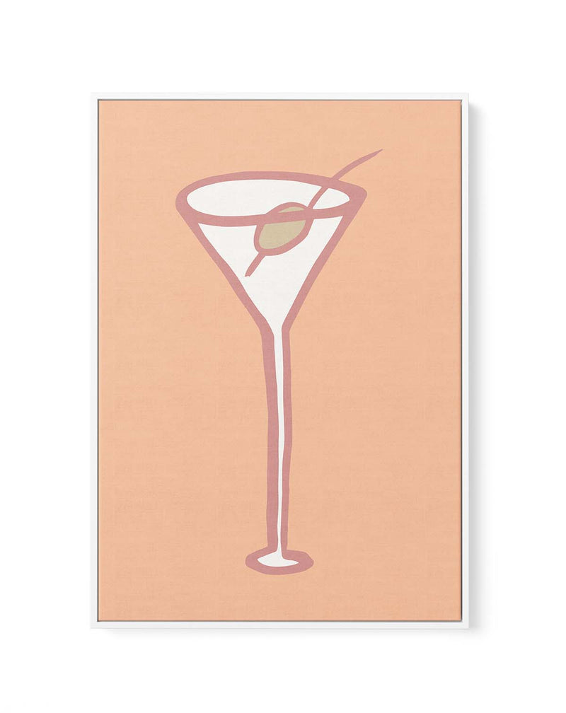 Olive In Glass Peach Fuzz Poster by Pictufy Studio | Framed Canvas Art Print