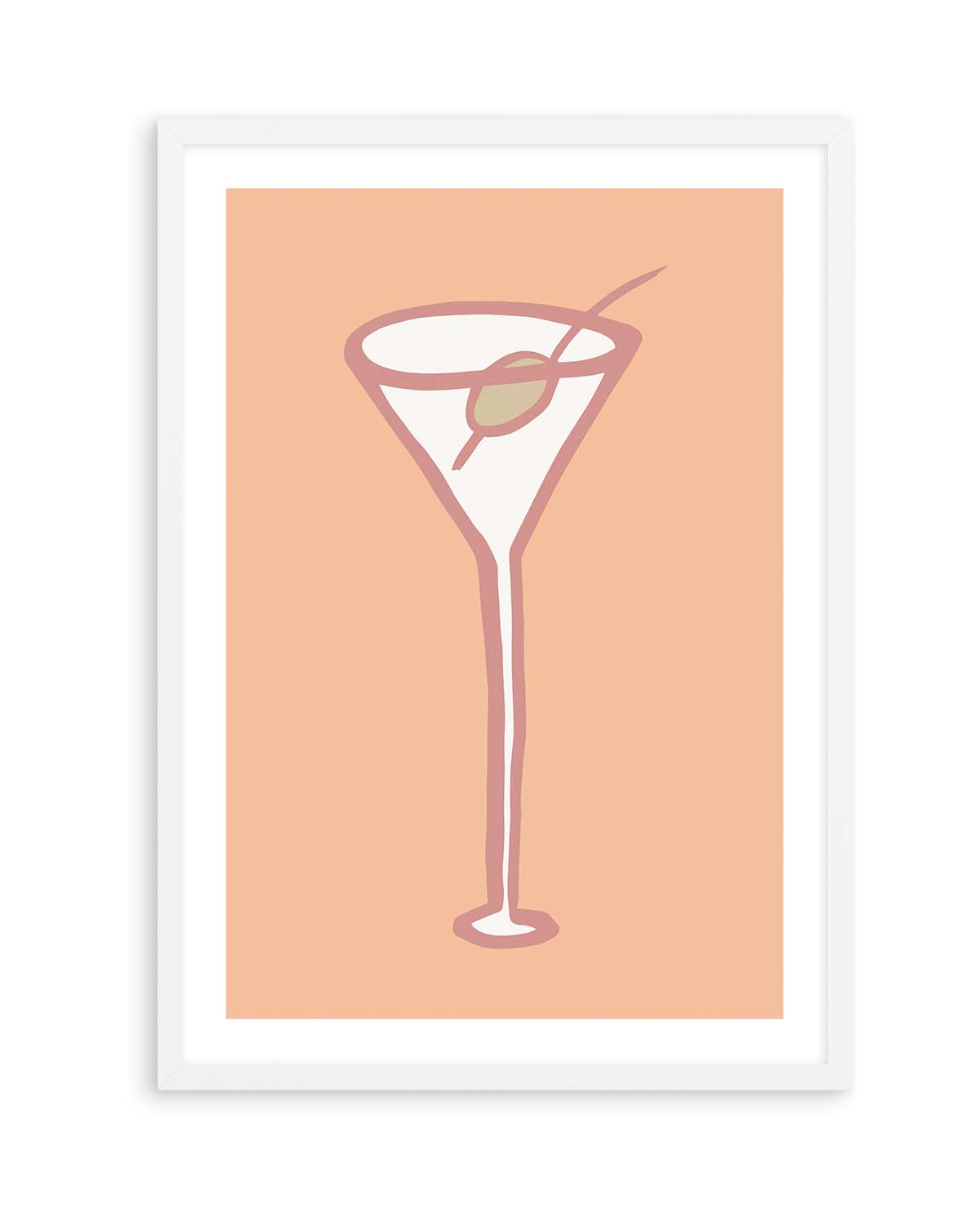 Olive In Glass Peach Fuzz Poster by Pictufy Studio | Art Print