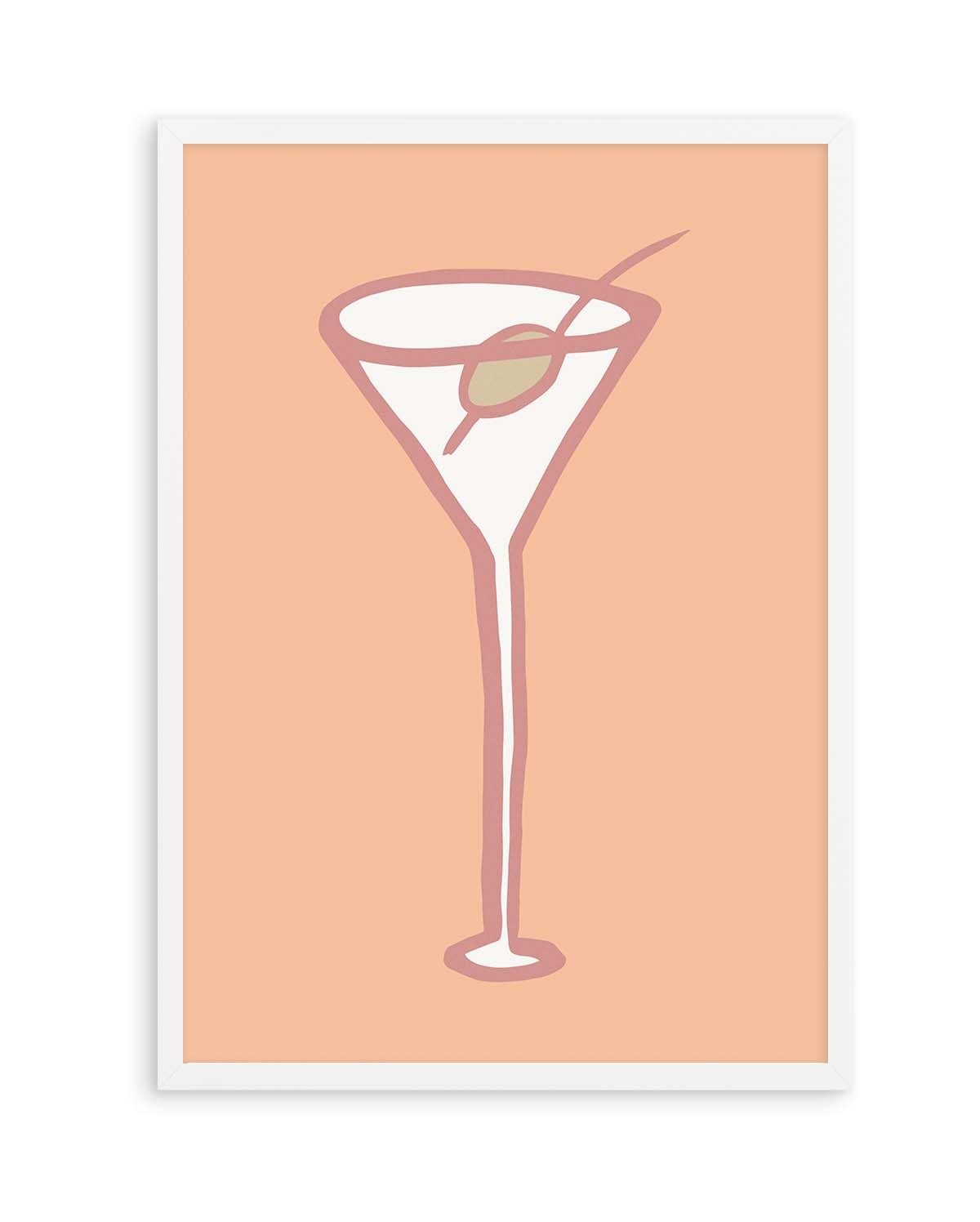 Olive In Glass Peach Fuzz Poster by Pictufy Studio | Art Print