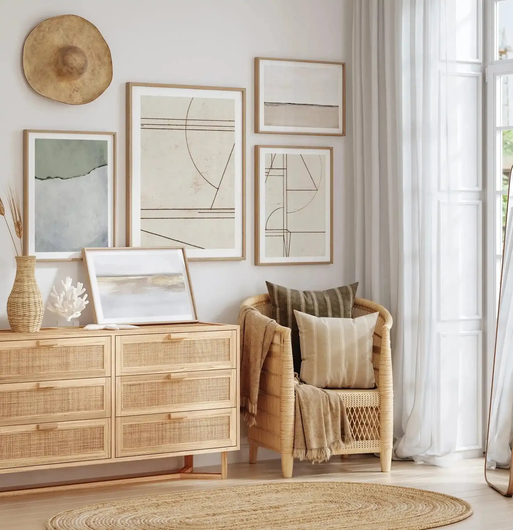 Olive by Dan Hobday Art Print-PRINT-Order sage mint green framed abstract painting wall art prints online with Olive et Oriel Australia