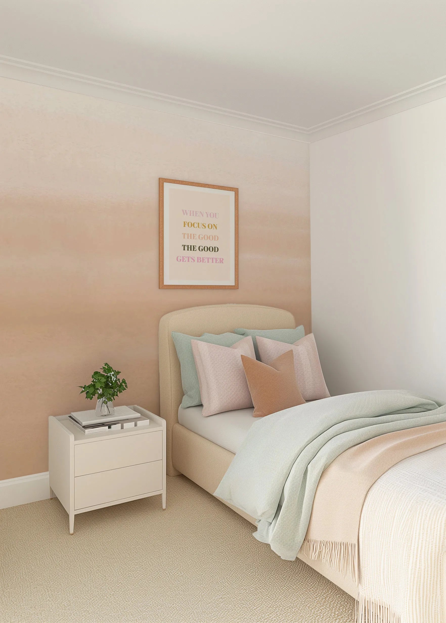 Ombre | Soft Terracotta Wallpaper from Olive et Oriel where you can shop wallpaper and artworks online