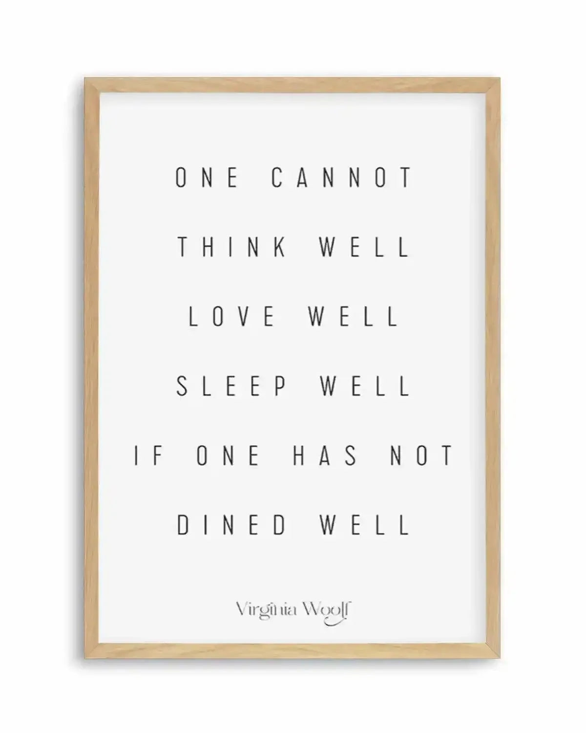One Cannot | Virginia Woolf Art Print from Olive et Oriel where you can shop wallpaper and artworks online