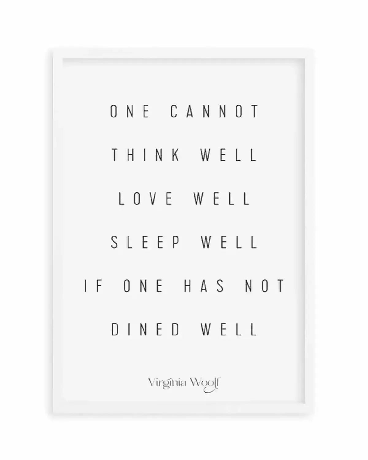 One Cannot | Virginia Woolf Art Print from Olive et Oriel where you can shop wallpaper and artworks online