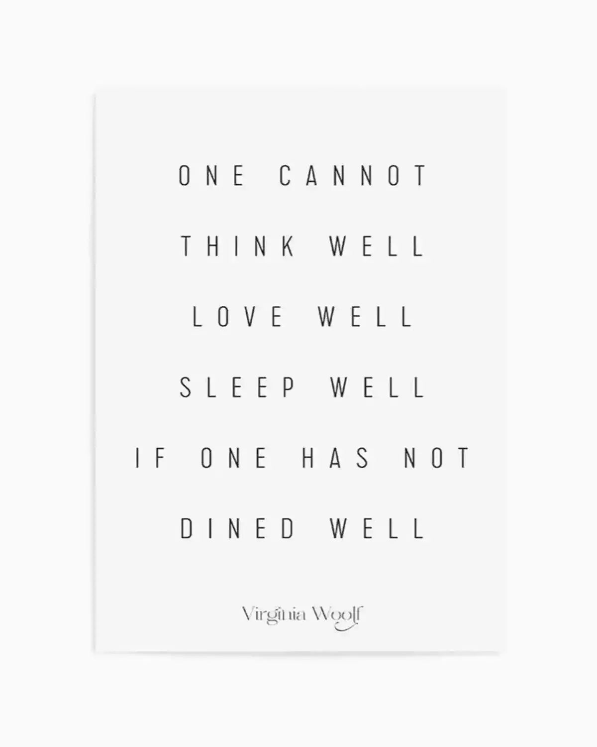One Cannot | Virginia Woolf Art Print from Olive et Oriel where you can shop wallpaper and artworks online