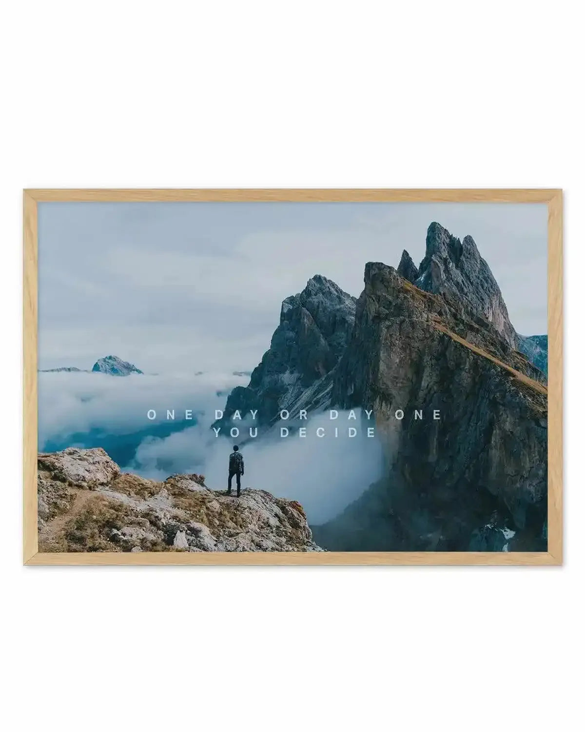 One Day Or Day One, You Decide Art Print from Olive et Oriel where you can shop wallpaper and artworks online