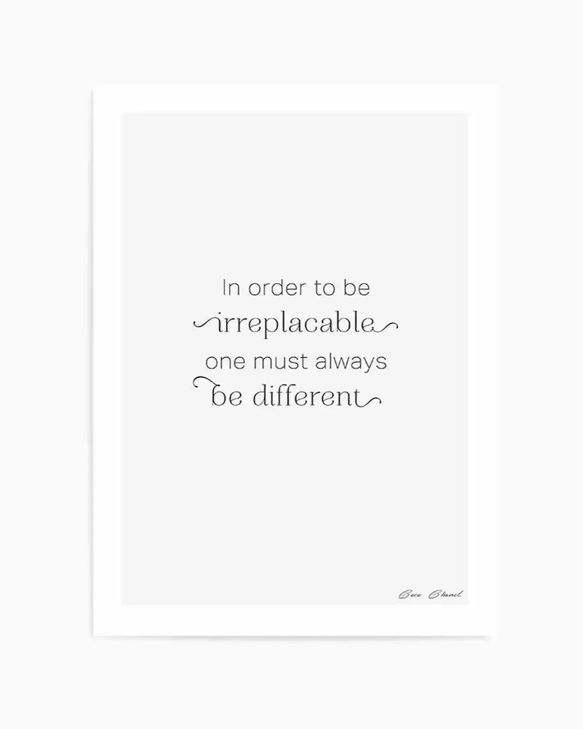 One Must Always Be Different Art Print from Olive et Oriel where you can shop wallpaper and artworks online