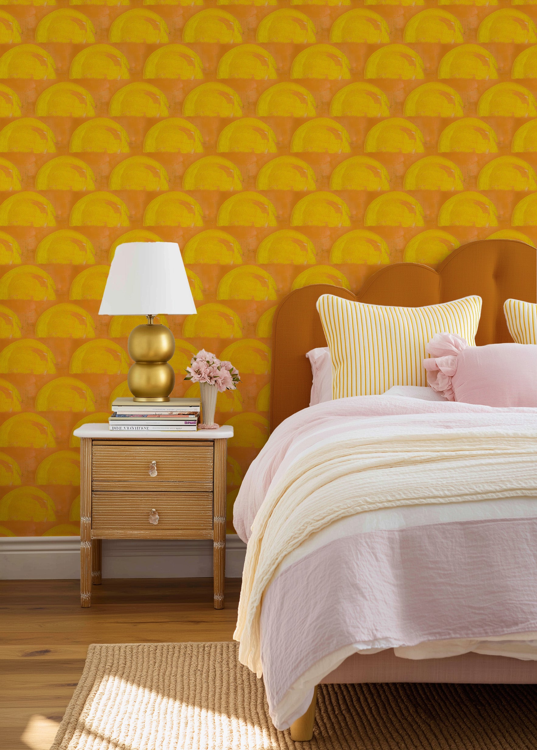 One Summer Wallpaper by Jackie Green from Olive et Oriel where you can shop wallpaper and artworks online