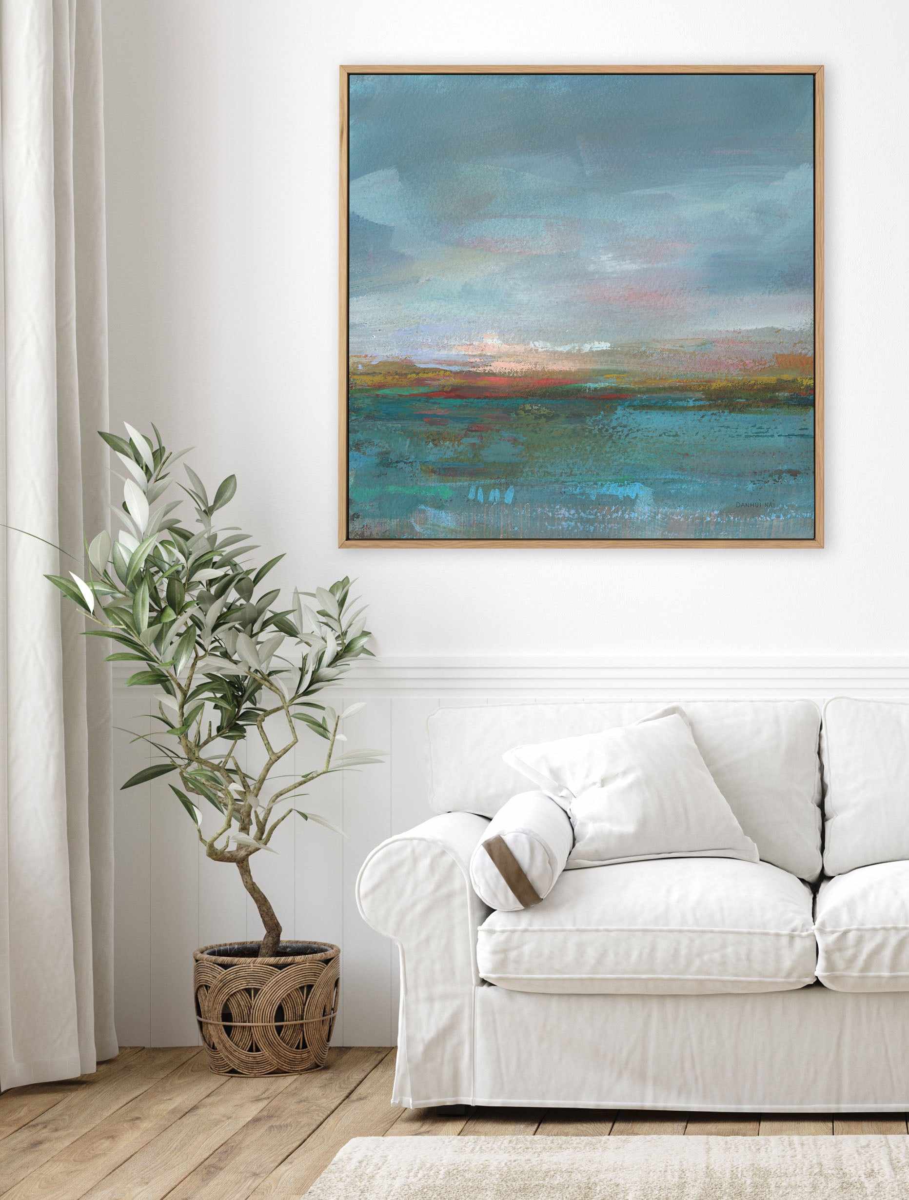 Open Water Sunrise | Framed Canvas Art Print