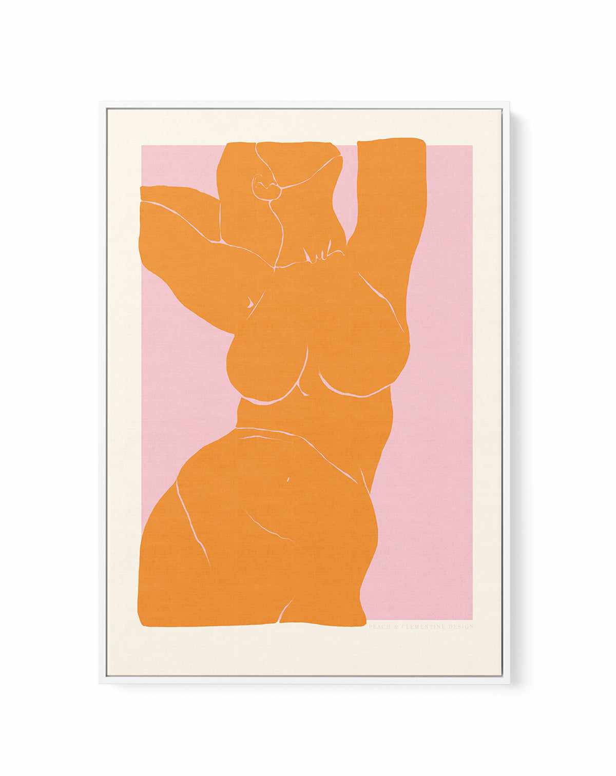 Orange Figure by Jenny Liz Rome | Framed Canvas Art Print