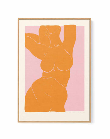 Orange Figure by Jenny Liz Rome | Framed Canvas Art Print from Olive et Oriel where you can shop wallpaper and artworks online