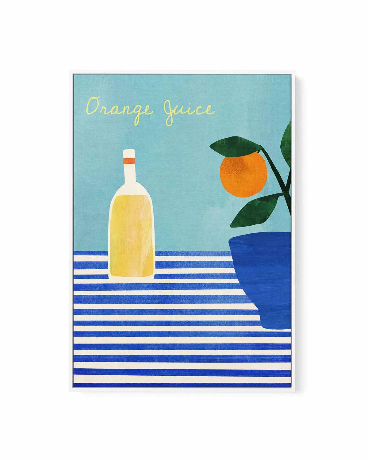 Orange Juice by Henry Rivers | Framed Canvas Art Print from Olive et Oriel where you can shop wallpaper and artworks online