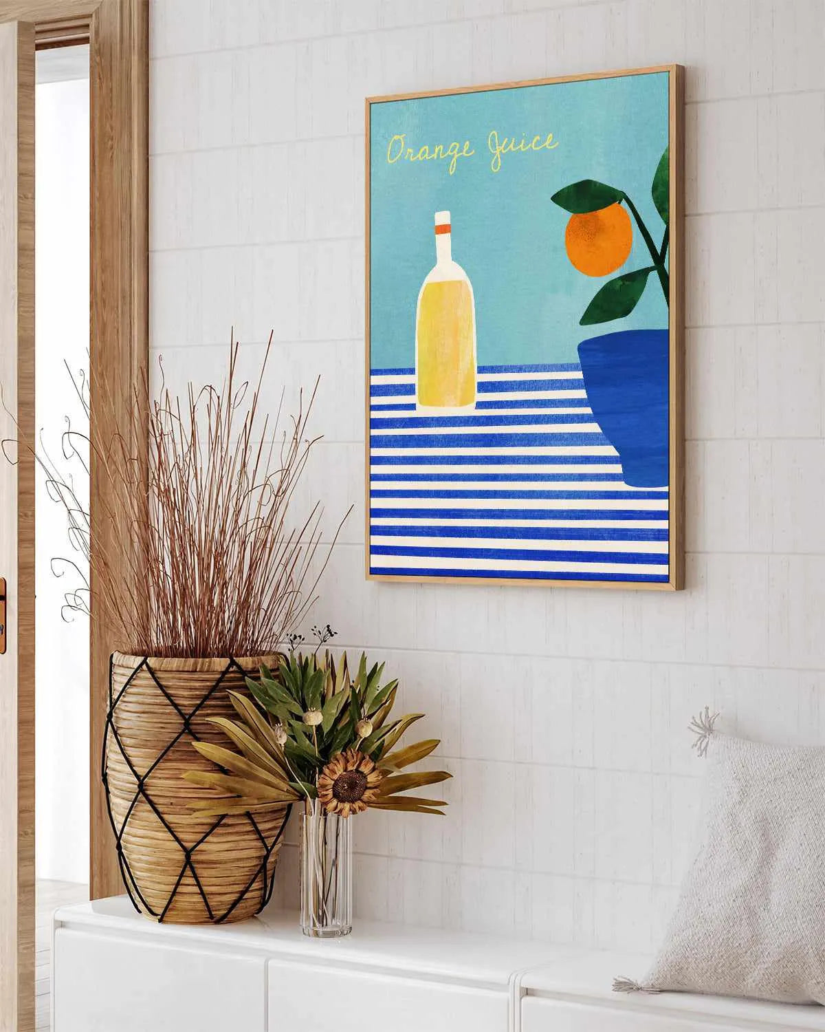 Orange Juice by Henry Rivers | Framed Canvas Art Print from Olive et Oriel where you can shop wallpaper and artworks online