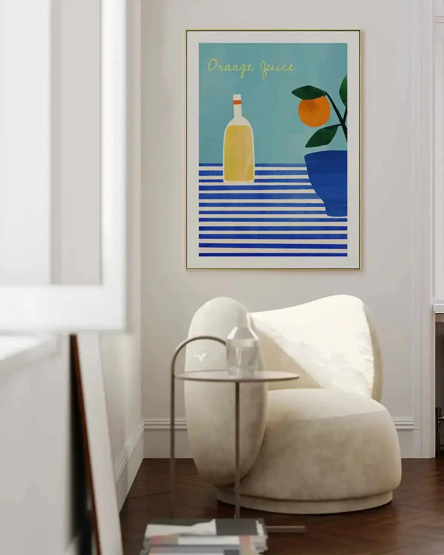Orange Juice by Henry Rivers Art Print from Olive et Oriel where you can shop wallpaper and artworks online