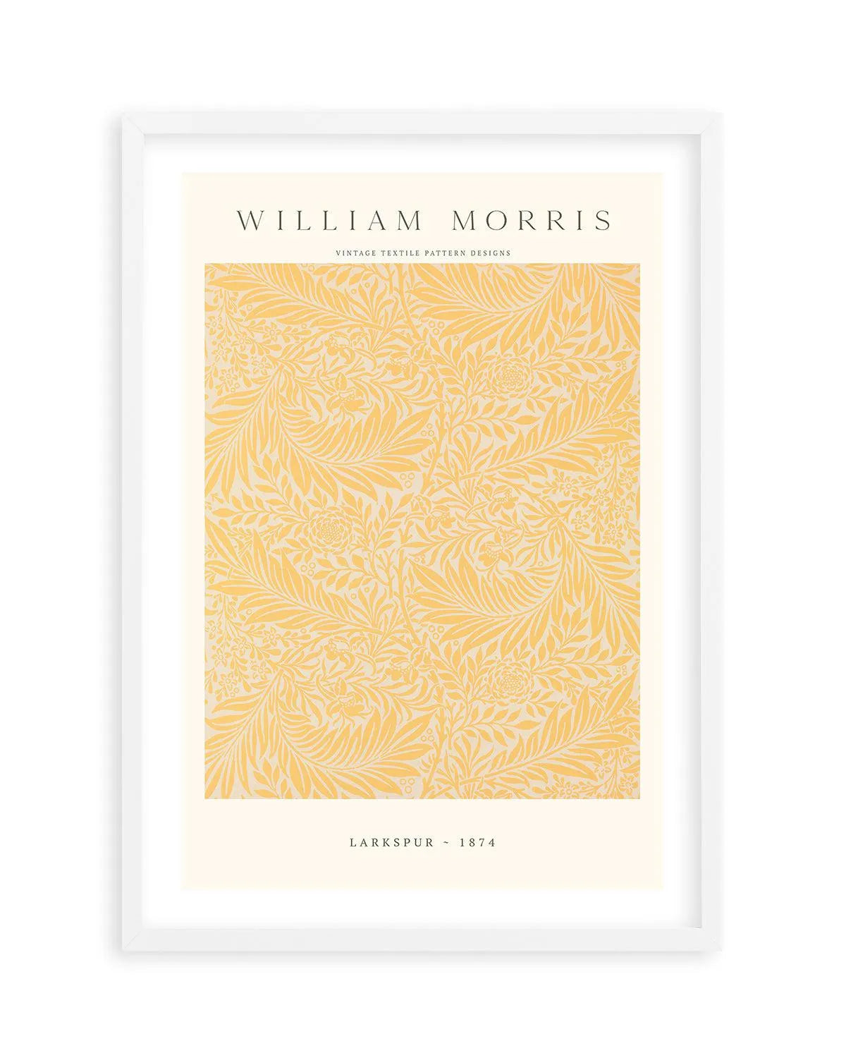 Orange Larkspur by William Morris Art Print from Olive et Oriel where you can shop wallpaper and artworks online