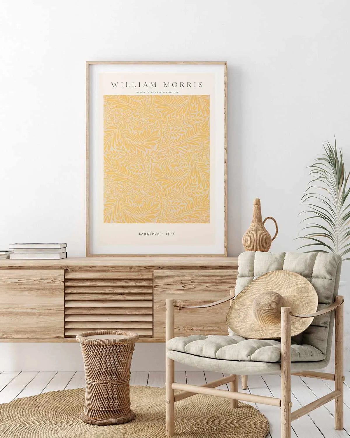 Orange Larkspur by William Morris Art Print from Olive et Oriel where you can shop wallpaper and artworks online