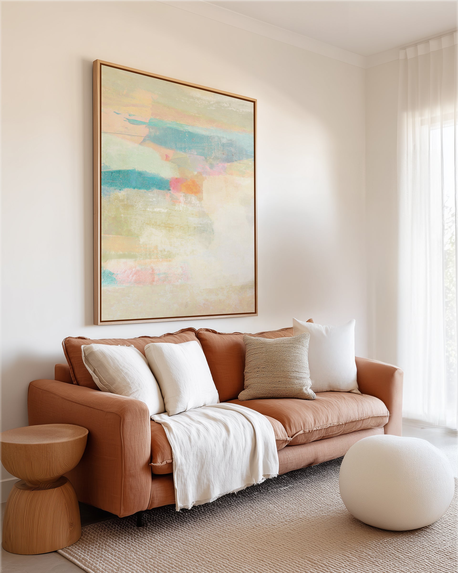 Orange Sweep 1 by Suzanne Nicoll | Framed Canvas Art Print